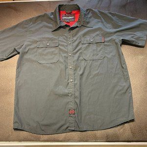 INDEPENDENT TRUCK COMPANY Men’s XL Short Sleeve Shirt Button Down Gray